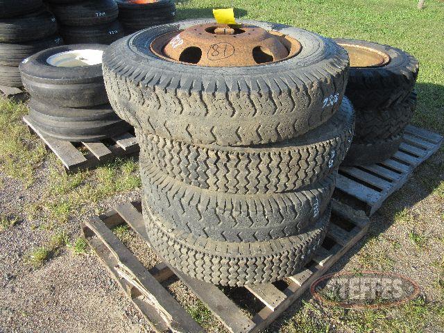 (4) 8.25-20 tires